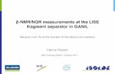 β-NMR/NQR measurements at the LISE fragment separator in GANIL · 2017-11-28 · β-NMR/NQR measurements at the LISE fragment separator in GANIL Neutron-rich Al at the border of