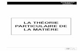 LA THÉORIE PARTICULAIRE DE LA MATIÈRE · LA THÉORIE PARTICULAIRE DE LA MATIÈRE Sciences de la nature 7e année Regroupement 2 page 2.04 RESSOURCES ÉDUCATIVES SUGGÉRÉES POUR