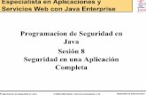 Programacíon de Seguridad en Java Sesión 8 Seguridad en ... · Ciencia Computación e IA Seguridad de aplicaciones8 Seguridad en la aplicación: ¾Navegador: • Gran parte de la