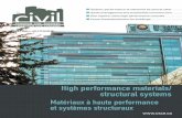 High performance materials/ structural systems · M PRESIDENT/PRÉSIDENT Jim Gilliland, Ph.D., P.Eng., LEED® AP CANADIAN CIVIL ENGINEER/L’INGÉNIEUR CIVIL CANADIEN EDITOR/RÉDACTEUR