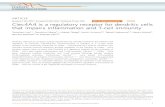 Clec4A4 is a regulatory receptor for dendritic cells that ... · Received 1 Oct 2015 | Accepted 8 Mar 2016 | Published 12 Apr 2016 Clec4A4 is a regulatory receptor for dendritic cells