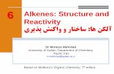 6. Alkenes: Structure and Reactivity · 13 6.4 Cis-Trans Isomerism in Alkenes Carbon atoms in a double bond are sp2-hybridized Three equivalent orbitals at 120º separation in plane