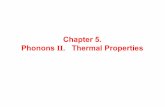 Phonons II. Thermal Properties - TTUcmyles/Phys4309-5304/Lectures... · Density of states of the Debye model Peaks at high ω-- cutoff of ωmaxin Debye solid Actual crystal different