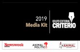 MEDIA KIT Grupo Editorial Criterio 19 · Con más de 15 años, periodismo destacado con reportajes de investigación, entrevistas y análisis de profundidad, crónicas y noticias
