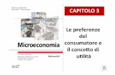 CAPITOLO#3# Lepreferenze# del consumatoree ilconce3odi · Microeconomia 2/ed David A. Besanko, Ronald R. Braeutigam - © 2012 1 Lepreferenze# del consumatoree ilconce3odi ulità#