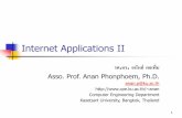 Internet Applications II - Kasetsart Universityanan/myhomepage/wp-content/...2 Application Layer Examples Hypertext Transfer Protocol (HTTP) Domain Name System (DNS) Telnet SSH File