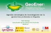 Agenda estratégica de investigación de la geotermia …...Índice 2 Concepto de Geotermia Profunda 3 Investigación básica 4 La investigación del subsuelo y gestión de los recursos