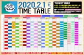 ¥7,500(+D) TIME TABLE - でらロックフェスティバ …derarockfes.radcreation.jp/wp/wp-content/uploads/2020/01/...TIME TABLE 新栄エリア 栄エリア 大須エリア TICKET