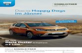 Dacia Happy Days im Jänner...NoVA & Ust. Zzgl. Auslieferungspauschale € 216,– brutto, exkl. NoVa. 1) Berechnungsbeispiel 4/4 ... *Basierend auf einer im Mai 2017 von Eurotax durchgeführten