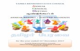 TAMILS REPRESENTATIVE COUNCIL ANNUAL GENERAL MEETING · 3 | P a g e 10 October 2018 NOTICE IS HEREBY GIVEN THAT the Annual General Meeting of the Tamils Representative Council will