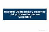 Debate: Obstáculos y desafíos del proceso de paz en Colombia. Se está por llegar a un acuerdo sobre comisión de la verdad que será un importante instrumento para la construcción