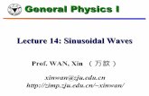 Lecture 14: Sinusoidal Waveszimp.zju.edu.cn/~xinwan/courses/physI17/handouts/lecture14.pdf · Beating is the periodic variation in intensity at a given point due to the superposition