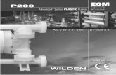 P200hollandairpumps.nl/.../Manual_Wilden_P200-plastic.pdf · Tetra-Flex™ PTFE w/Neoprene 4.4°C to 107.2°C 40 °F to 225°F Tetra-Flex™ PTFE w/EPDM-10°C to 137°C 14 °F to