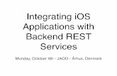 Integrating iOS Applications with Backend REST …...•Binary Plists are 3 to 4 times faster to deserialize than JSON • iPod touch 2nd Gen is ~25% faster than iPhone 3G • iPhone