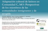Adaptación cultural de latinos en Comunidad C, MO ......Adaptación cultural de latinos en Comunidad C, MO: Perspectivas de los miembros de las comunidades inmigrantes y de acogida