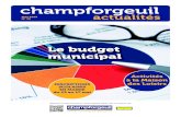 Le budget municipal - Commune de Champforgeuil · Ces 2 moments de recueillement ont permis, le temps de ces céré-monies de commémorer la guerre d’Algérie, et les combats en