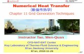 Numerical Heat Transfernht.xjtu.edu.cn/__local/7/A7/DC/2E37B3763A6DE3F553B5B52A... · 2019-01-15 · Numerical Heat Transfer (数值传热学) Chapter 11 Grid Generation Techniques.