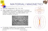 MATERIALI MAGNETICIfisica.unipv.it/Mihich/MagnetismoMateria.pdfOrigine del magnetismo a livello atomico: momenti magnetici connessi al movimento degli elettroni: spin (numero quantico