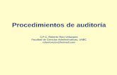 C.P.C. Roberto Ruiz Velazquez Facultad de Ciencias ...€¦ · ejecutar procedimientos de auditoría supletorios para obtener evidencia de auditoría adecuada y confiable. A18. Los