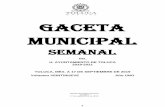 Gaceta Municipal - toluca.gob.mx€¦ · ciudadanos de Toluca, para coordinar e impulsar acciones en pro del cuidado del agua, su uso racional, así como su saneamiento y reúso,