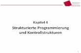 Strukturierte Programmierung und Kontrollstrukturenkuepper.userweb.mwn.de/informatik/info2-k4-kontrollstrukturen.pdf · 2 Gliederung 4. Strukturierte Programmierung und Kontrollstrukturen