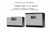 TAB VX-1 y VX2€¦ · Este equipo es un inversor / cargador multifunción que combina funciones de inversor, cargador solar y cargador de baterías para ofrecer una alimentación