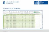 PowerPivot-Tabellen - Leibniz Universität Hannover · Microsoft Excel 2013 - PowerPivot-Tabellen Seite 19 Verknüpfte Tabellen Tabellen in PowerPivot sind mit der Quelltabelle verknüpft.