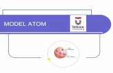 MODEL ATOM - staff.telkomuniversity.ac.id€¦ · MODEL ATOM THOMSON Menghasilkan teori yaitu : 1. Atom bukan sebagai partikel terkecil dari suatu benda. 2. Atom berbentuk bola pejal,dimana