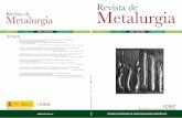 Revista de Metalurgia - Sociemat€¦ · Revista de Metalurgia es una publicación bimestral. Desde 1998, Revista de Metalurgia y Revista Soldadura se funden en una sola publicación.