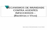 MECANISMOS DE IMUNIDADE CONTRA AGENTES INFECCIOSOS ... · Fagócitos (Bactérias Intracelulares Facultativas) 7. Indução de Reações Imunopatológicas: Reações de Hipersensibilidade