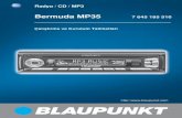 Radyo / CD / MP3 - Blaupunkt€¦ · geçerli olan ayarlar (radyo, CD/MP3, CD deπiµtirici veya AUX (harici cihaz)), yeniden aktif hale gelecektir. 1 tuµu ile açma/kapama Üniteyi