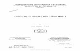 PYROLYSIS OF RUBBER AMD TYRES WASTEinfoterre.brgm.fr/rapports/85-DAM-029-MIN.pdf · PYROLYSIS OF RUBBER AMD TYRES WASTE par J.-M. BOUVIER - F. CLIN UNIVERSITÉ TECHNOLOGIQUE DE COMPIÈGNE
