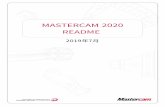 Mastercam 2020 ReadMeMastercamシミュレーターがストックモデル操作以降の工程をベリファイしない。 D-36136 バックプ ロット/ベリ ファイ/シ ミュレー
