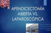 APENDICECTOMÍA ABIERTA VS. LAPAROSCÓPICA - Sociedad Valenciana de ...sociedadvalencianadecirugia.com/wp-content/uploads/2017/03/... · Infección de herida en LA inferior a AA (p