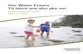 Our Water Future Tō tātou wai ahu ake nei...Our Water Future Tō tātou wai ahu ake nei A discussion document February 2019 . Our water future: a discussion document 3 ... Although