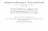 OpenDays Festival · 5. Yann Tiersen Amélie/(Comptine D'un (1970) Sutte Été: L' Après Midi Arrangeret af Erik Kure 6. Erik Kure ”Blå himmel i september” (1953) (2018) Uropførelse