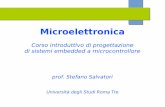 Microelettronica - Altervista...S. Salvatori - Microelettronica – marzo 2019 – (11) Cos'è un sistema embedded? Si definiscono "embedded" tutte le applicazioni che usano un microcontrollore