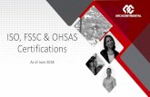 ISO, FSSC & OHSAS Certificationsohsas 18000 - perú . bureau veritas salta refrescos s.a. — planta tucumÅn ...