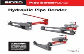 Hydraulic Pipe Bender - Amazon Web Services · Hydraulic Pipe Bender † Français – 15 † Castellano – pág. 31 † –47 Pipe BenderManual WARNING! Read this Operator’s Manual