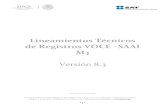 Lineamientos Técnicos de Registros VOCE SAAI M3oma · Lineamientos Técnicos de Registros VOCE – SAAI M3. Se modifican la denominación de Reglas de Cáracter General en Materia