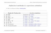 Definición S-atribuida (1): expresiones aritméticas · procesadores de lenguajes tema 6.- traducciÓn basada en la sintaxis