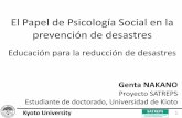 El Papel de Psicología Social en la prevención de desastrescenapred.gob.mx/es/documentosWeb/Tusunami/GentaNakano.pdf · (Por ejemplo: Plan de Emergencia) ... (Por ejemplo: Obra