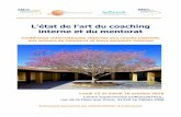L’état de l’art du coaching interne et du mentorat · 2018-09-27 · Brochure Conférence Internationale du Coaching interne et des acteurs du mentorat @ Belgian network of internal