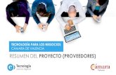RESUMEN DEL PROYECTO (PROVEEDORES) - Cámara Valencia · Servicio de Networking empresarial orientado a captar clientes potenciales (leads) entre nuestra base de datos empresarial