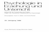 Psychologie in Erziehung und Unterricht · K. Warner Schaie, Pennsylvania Hans Schiefele, München Stefan Schmidtchen, Hamburg Klaus A. Schneewind, München Ralf Schwarzer, Berlin
