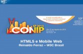 HTML5 e Mobile Web€¦ · 5 HTML5 - Futuro da Web Web e W3C Tim Berners-Lee criou / propôs • a Web em 1989 (há 23 anos) – (URI + HTTP + HTML)