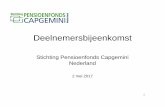 Stichting Pensioenfonds Capgemini Nederland · 2017-05-12 · werkgevers zich kunnen aansluiten, zonder dat zij een band met elkaar hebben. Een APF heeft een onafhankelijk bestuur