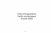 Ville d'Angoulême Tarifs municipaux Année 2015€¦ · Les collections des arts d'Afrique et d'Océanie tome 1 Unité 2013-12-52 4,00 € 4,00 € 4,00 € 4,00 € Les collections