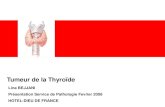 Tumeur de la Thyroïde - epathologies · 2008-03-05 · –Une glande endocrine, lobulée. –Située dans la région cervicale devant les cordes vocales et le larynx, en avant de