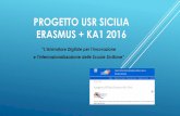 Progetto USR Sicilia ERASMUS + KA1 2016 · 2017-10-20 · PROGETTO USR SICILIA ERASMUS + KA1 2016 “L’Animatore Digitale per l’innovazione ... Le scuole coinvolte e gli animatori
